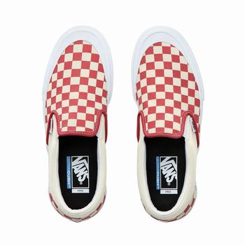 Damske Tenisky Vans Checkerboard Slip-On Pro Červené VA61SWLBE